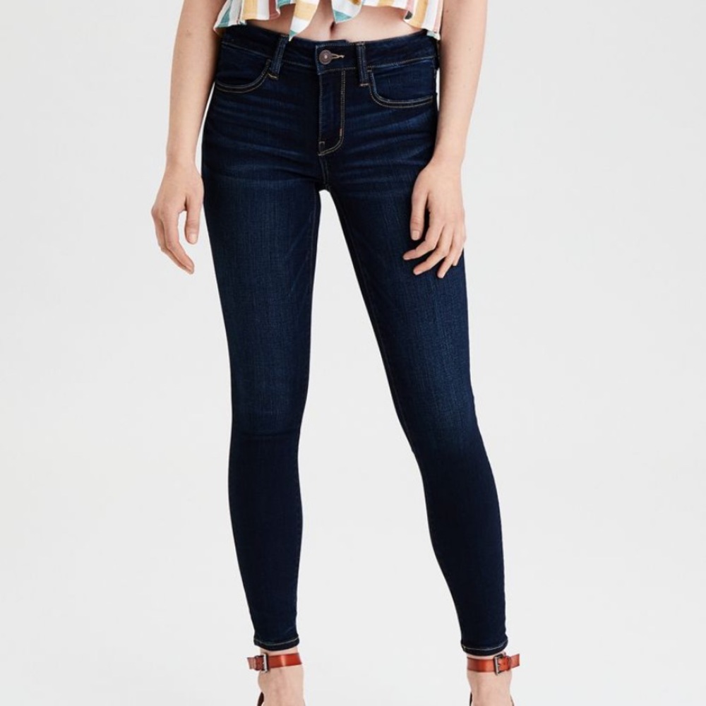 American Eagle Super Super Stretch Blue Jeggings